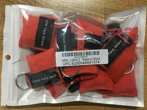 Pack of 10pcs Red CPR Face Shield Mask